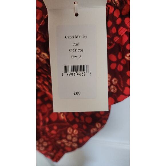 Ulla Johnson Capri Maillot One-Shoulder Ruffled Swimsuit Sz S - Picture 8 of 9